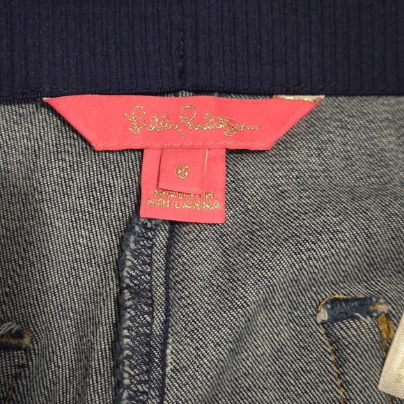 Lilly Pulitzer NWOT Ocean Cay High Rise Crop Flare Denim Jean - Picture 4 of 7